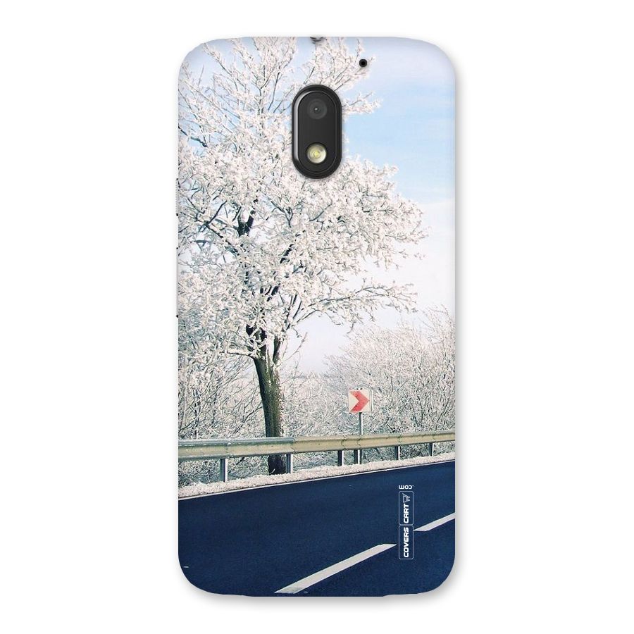 White Snow Tree Back Case for Moto E3 Power