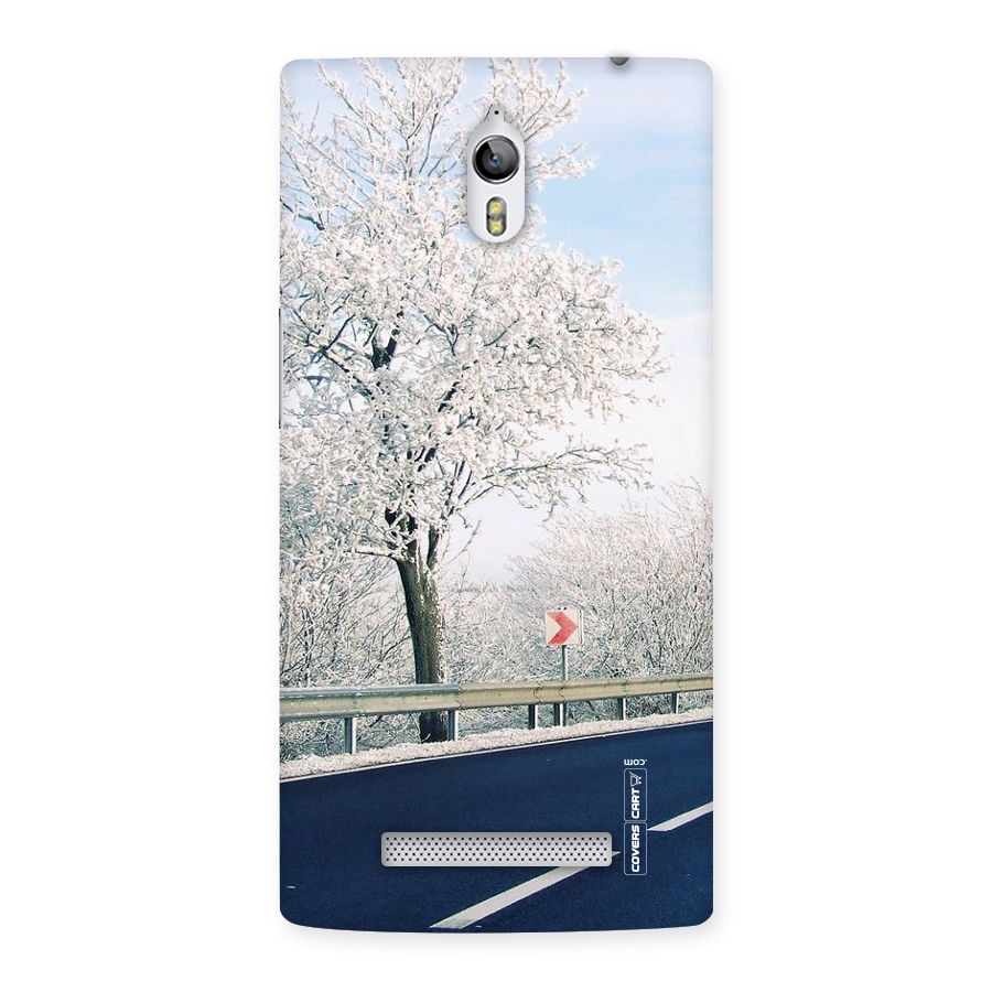 White Snow Tree Back Case for Oppo Find 7