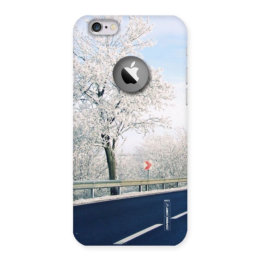 White Snow Tree Back Case for iPhone 6 Logo Cut