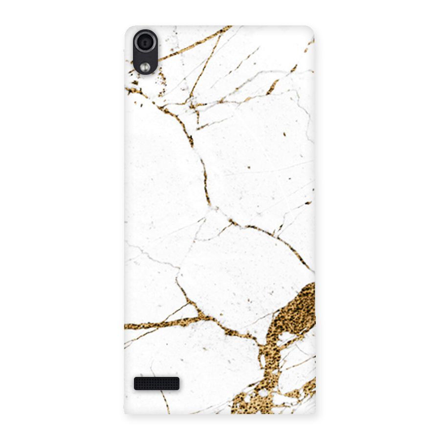 White and Gold Design Back Case for Ascend P6