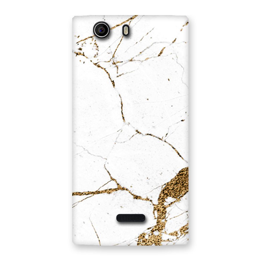 White and Gold Design Back Case for Canvas Nitro 2 E311