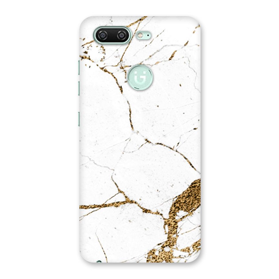 White and Gold Design Back Case for Gionee S10