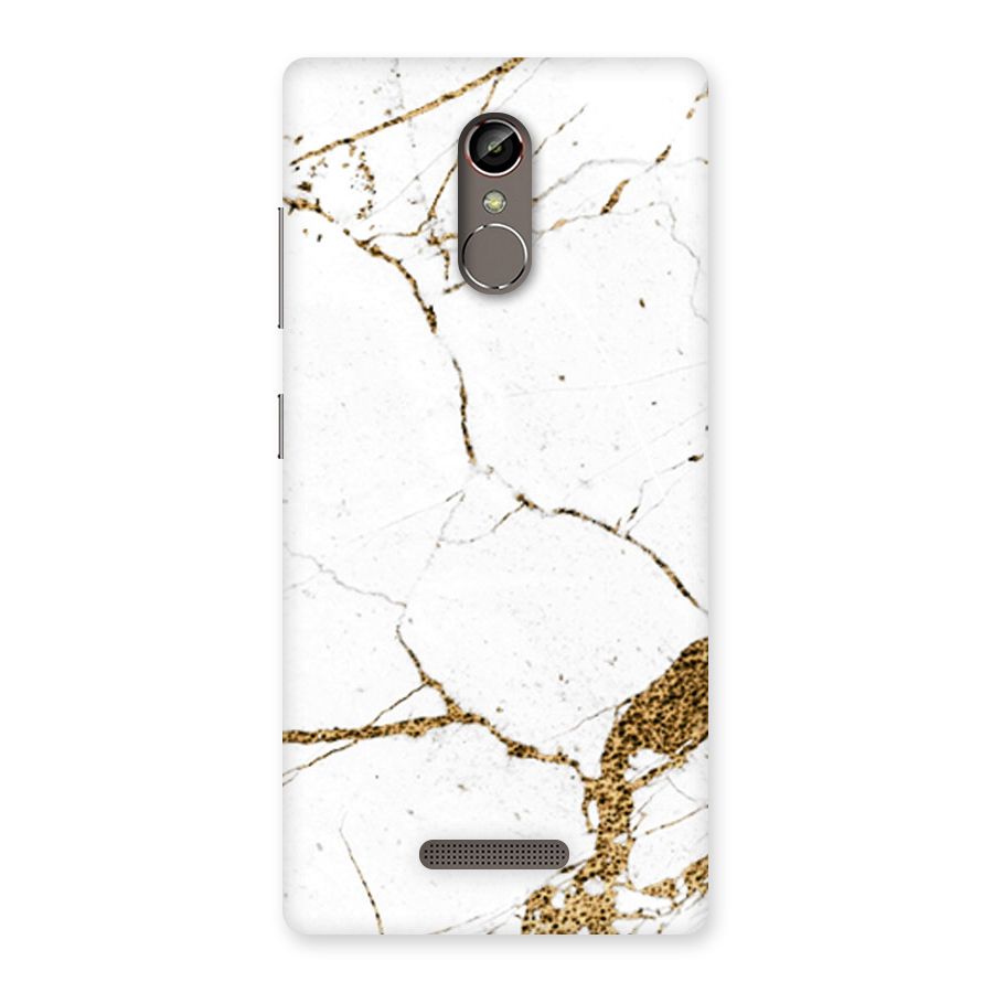 White and Gold Design Back Case for Gionee S6s