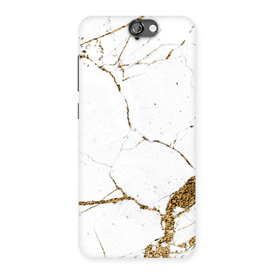 White and Gold Design Back Case for HTC One A9