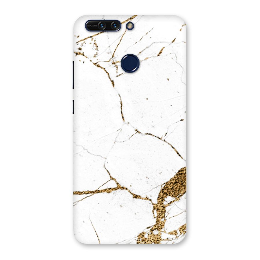 White and Gold Design Back Case for Honor 8 Pro