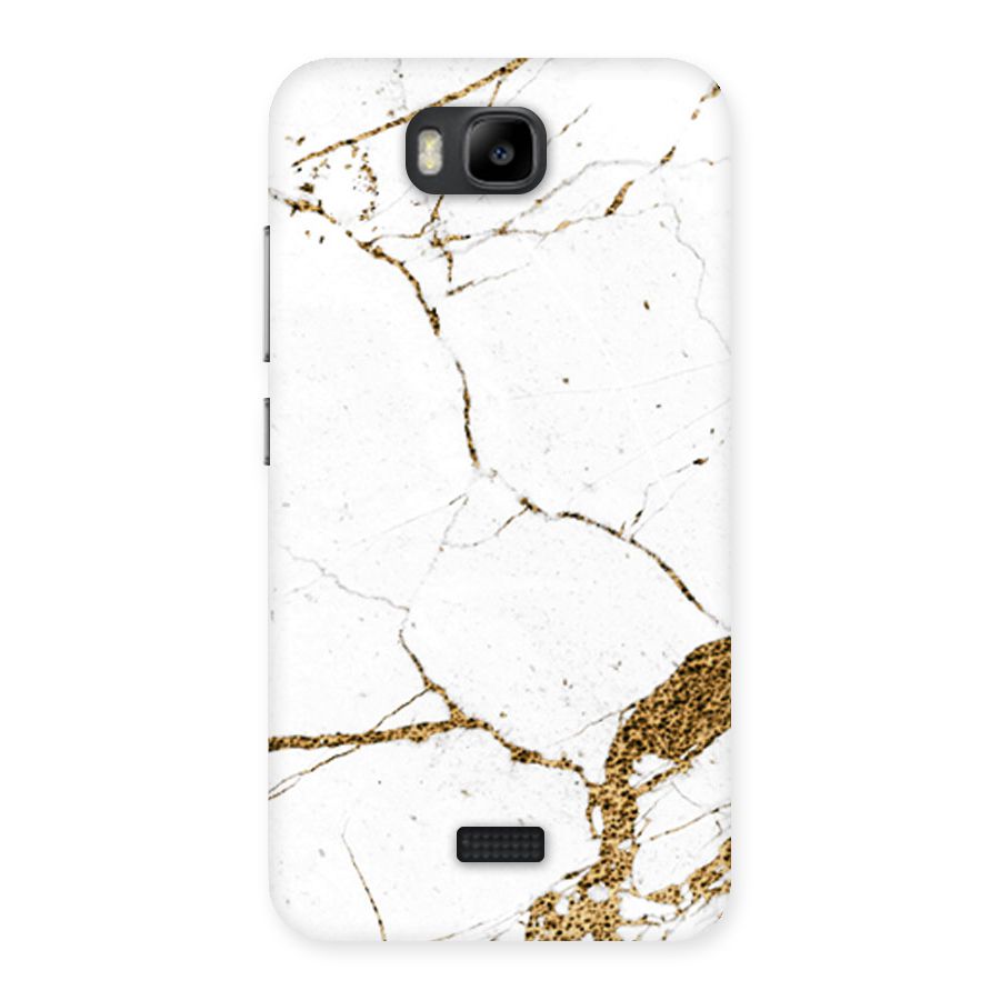 White and Gold Design Back Case for Honor Bee