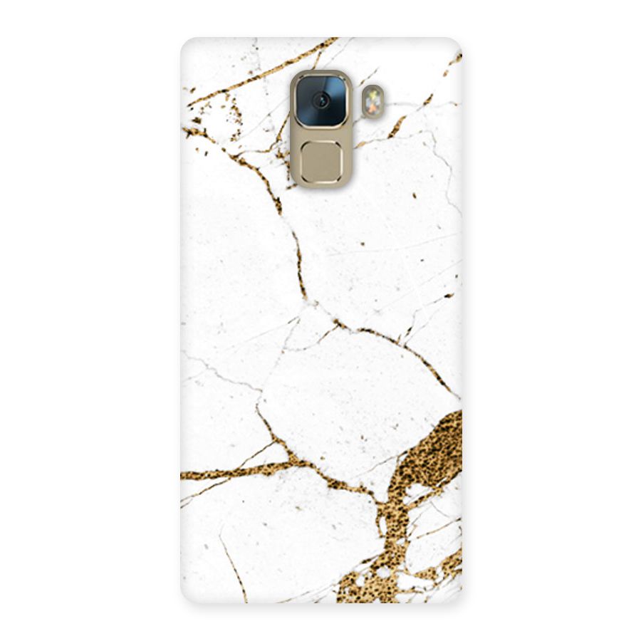 White and Gold Design Back Case for Huawei Honor 7