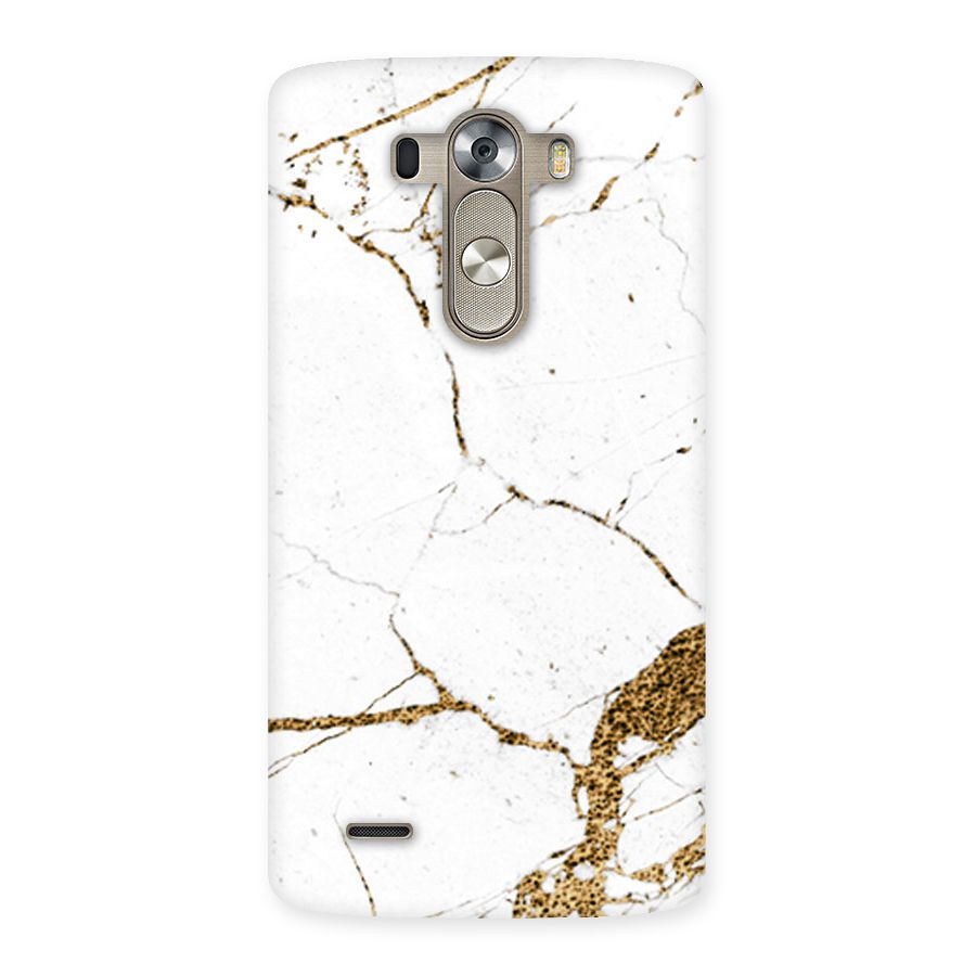 White and Gold Design Back Case for LG G3