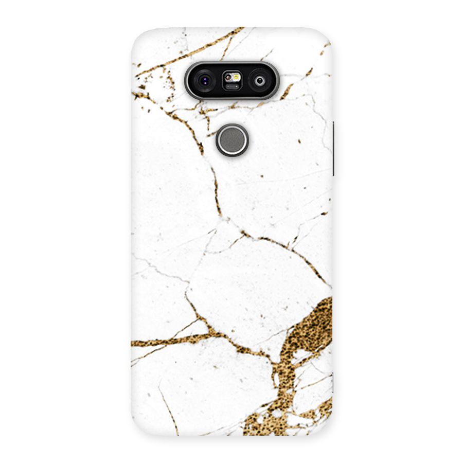 White and Gold Design Back Case for LG G5