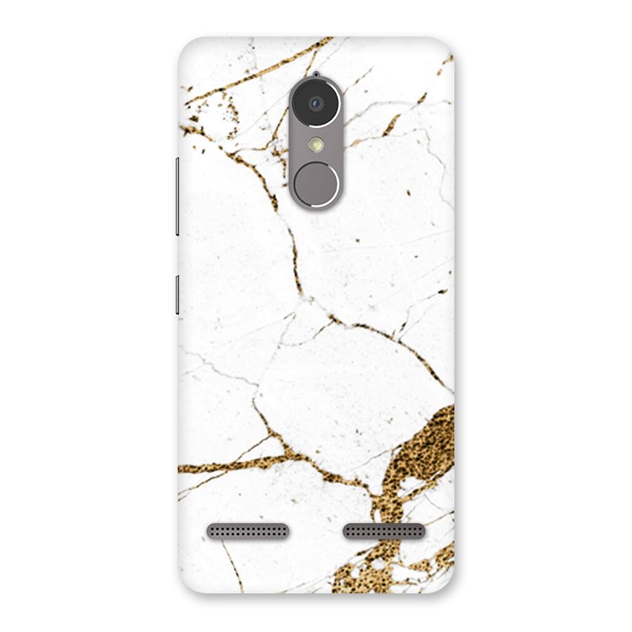 White and Gold Design Back Case for Lenovo K6