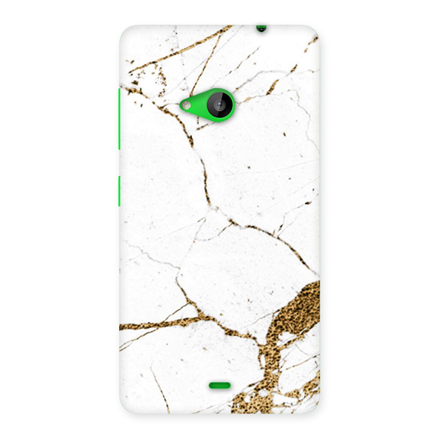 White and Gold Design Back Case for Lumia 535