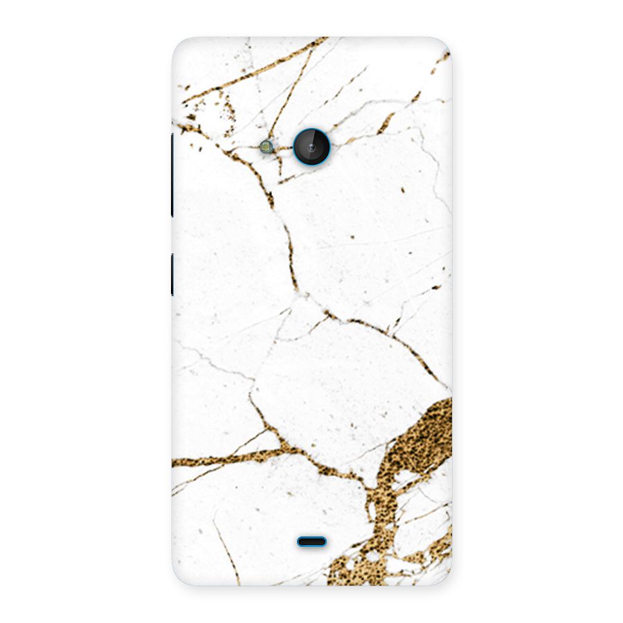 White and Gold Design Back Case for Lumia 540