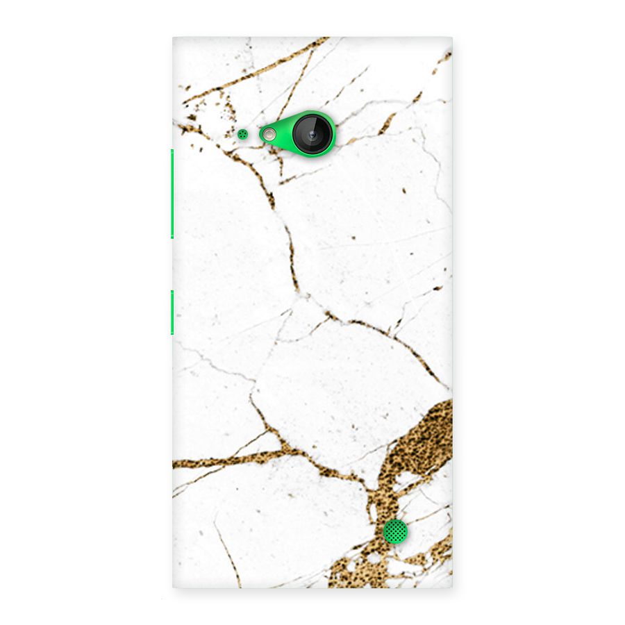 White and Gold Design Back Case for Lumia 730
