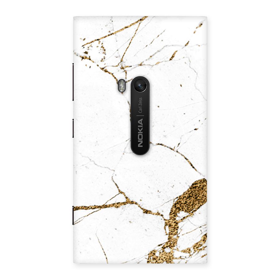White and Gold Design Back Case for Lumia 920