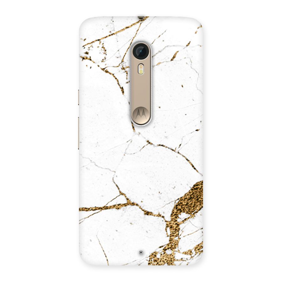 White and Gold Design Back Case for Motorola Moto X Style