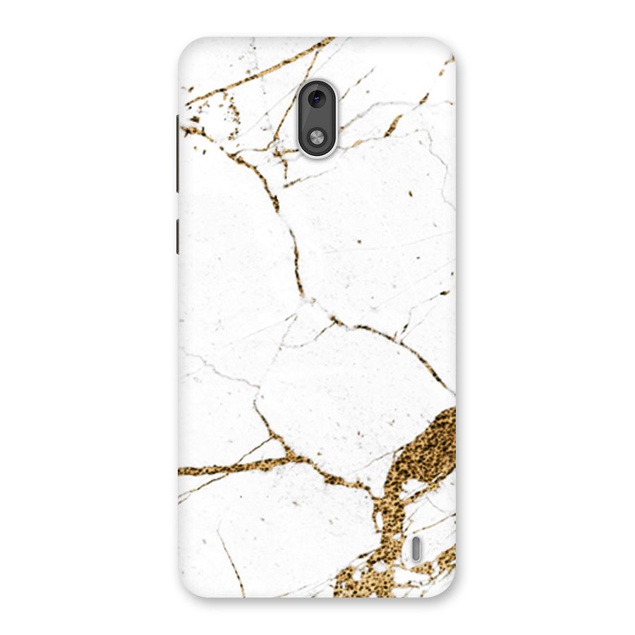 White and Gold Design Back Case for Nokia 2