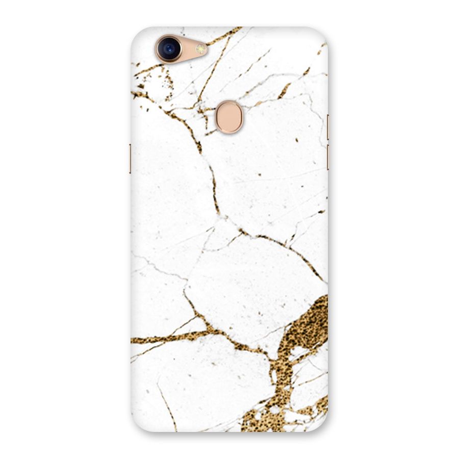 White and Gold Design Back Case for Oppo F5