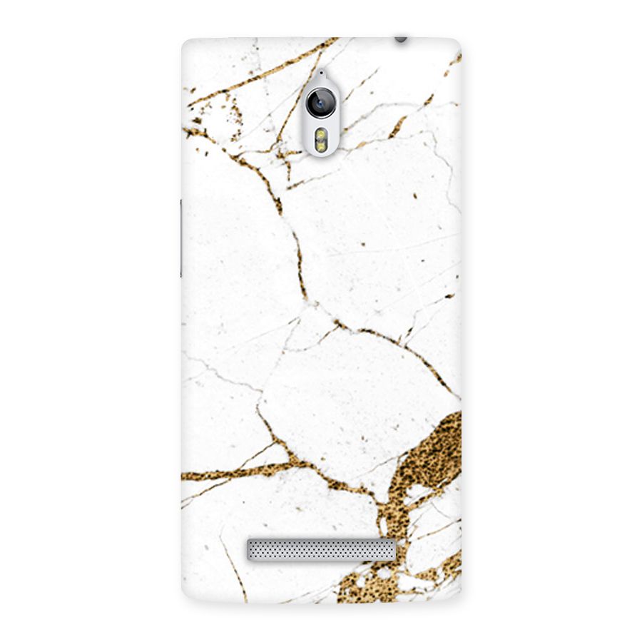 White and Gold Design Back Case for Oppo Find 7