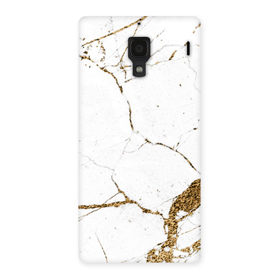 White and Gold Design Back Case for Redmi 1S