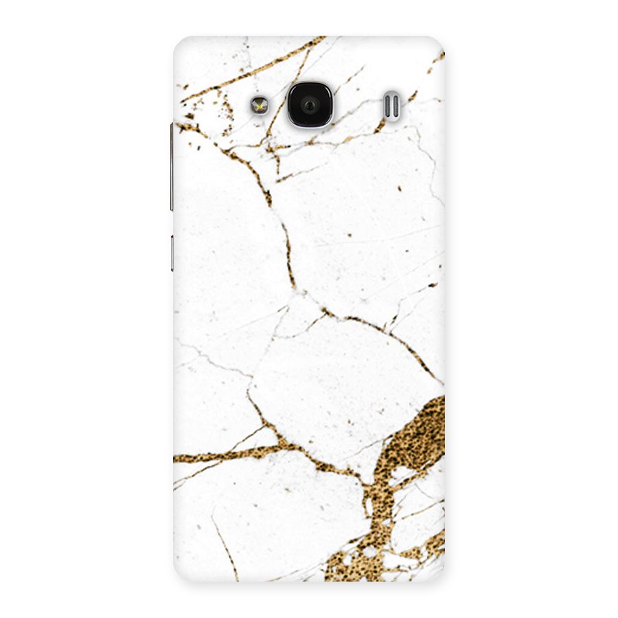 White and Gold Design Back Case for Redmi 2s