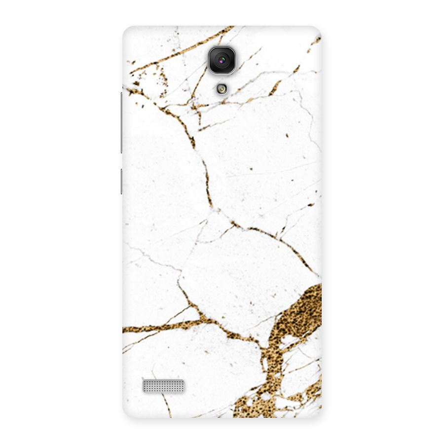 White and Gold Design Back Case for Redmi Note