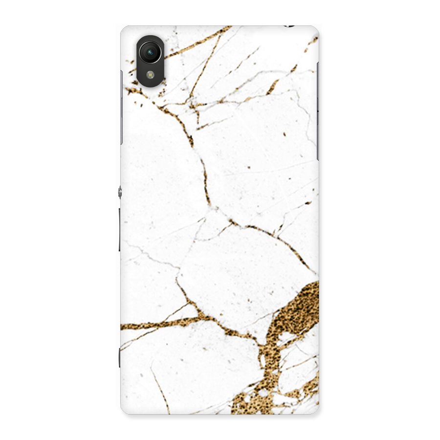White and Gold Design Back Case for Sony Xperia Z1