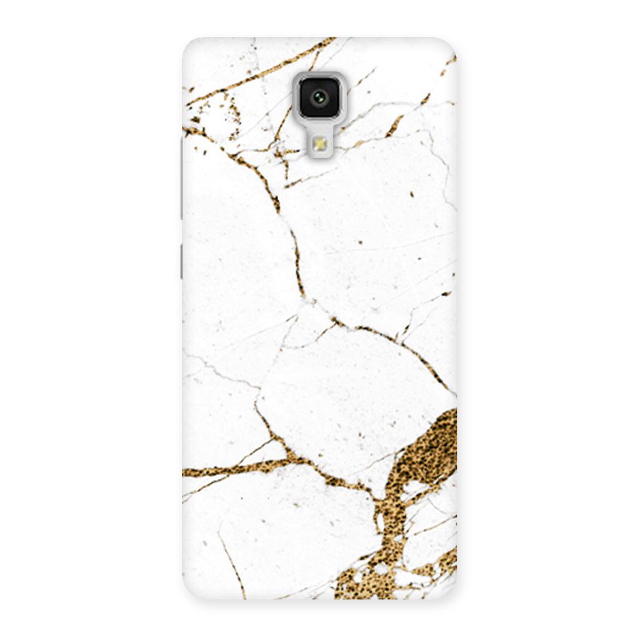 White and Gold Design Back Case for Xiaomi Mi 4
