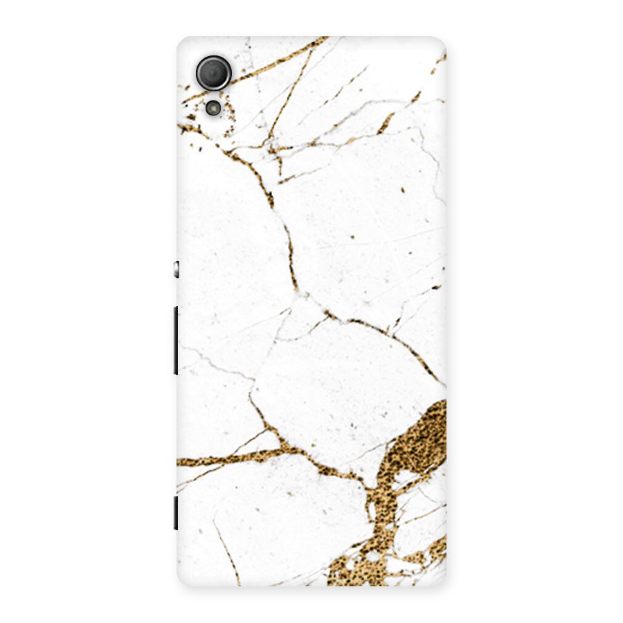 White and Gold Design Back Case for Xperia Z4