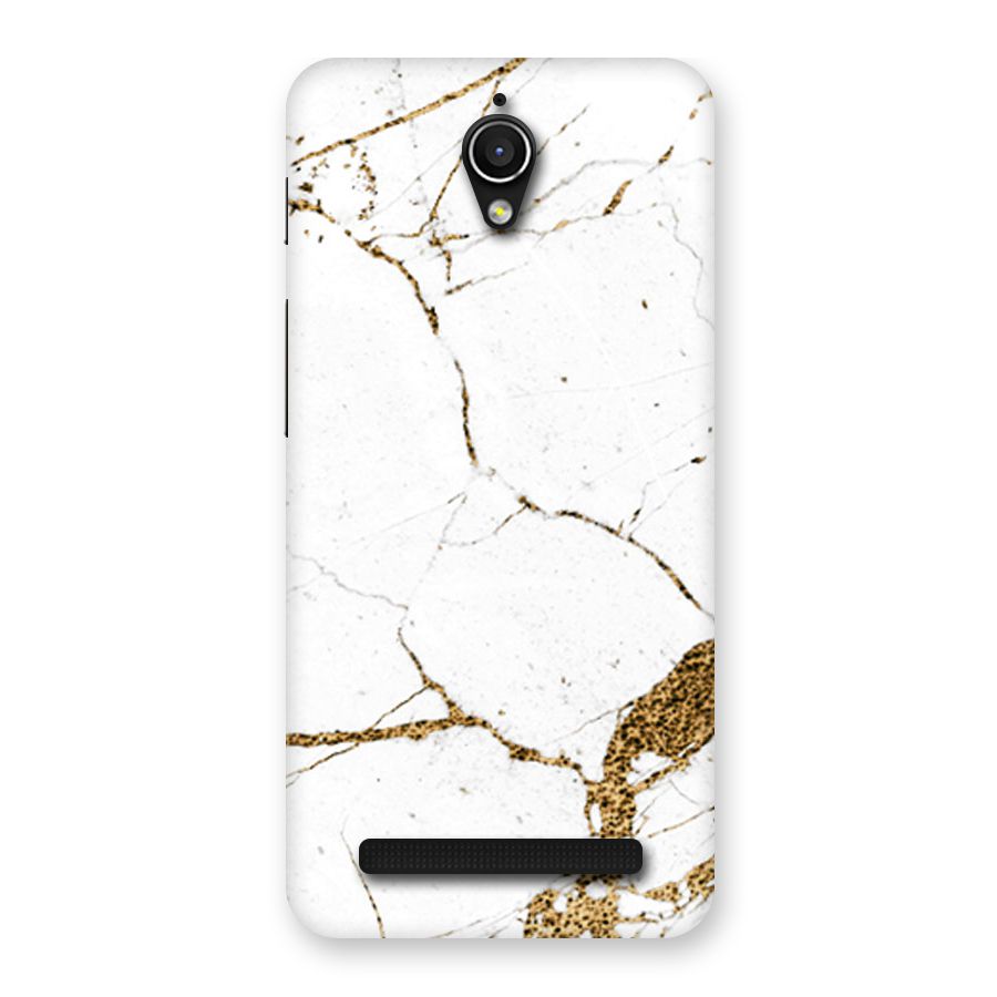 White and Gold Design Back Case for Zenfone Go