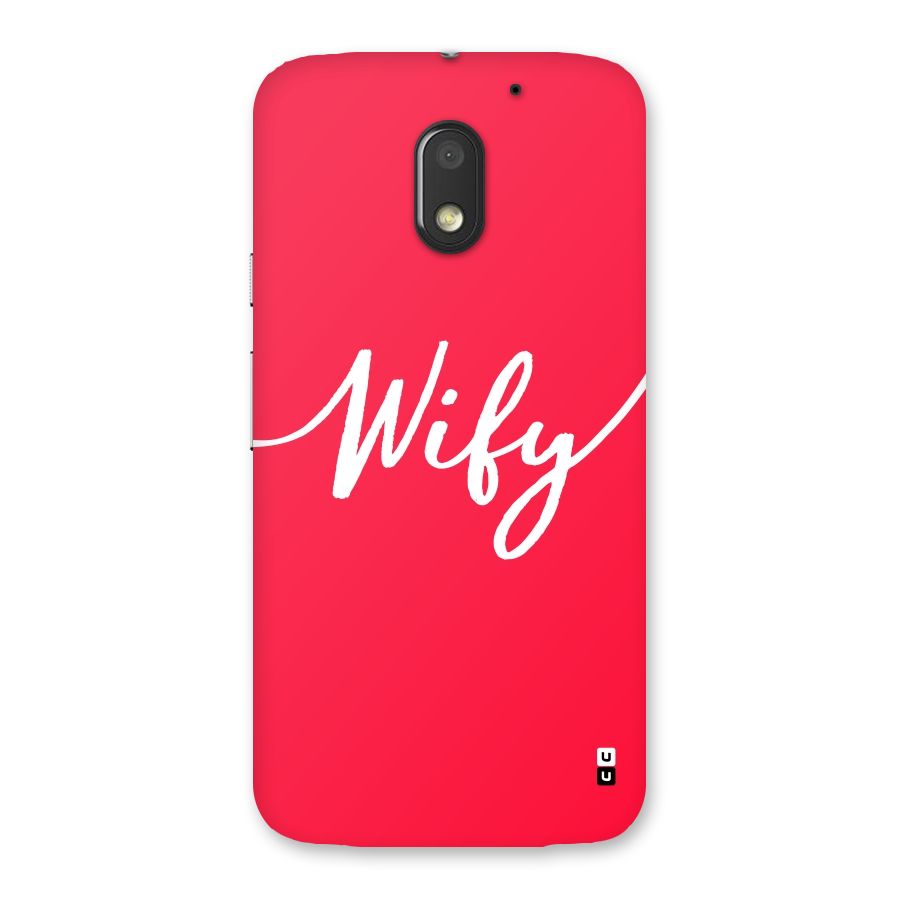 Wify Back Case for Moto E3 Power