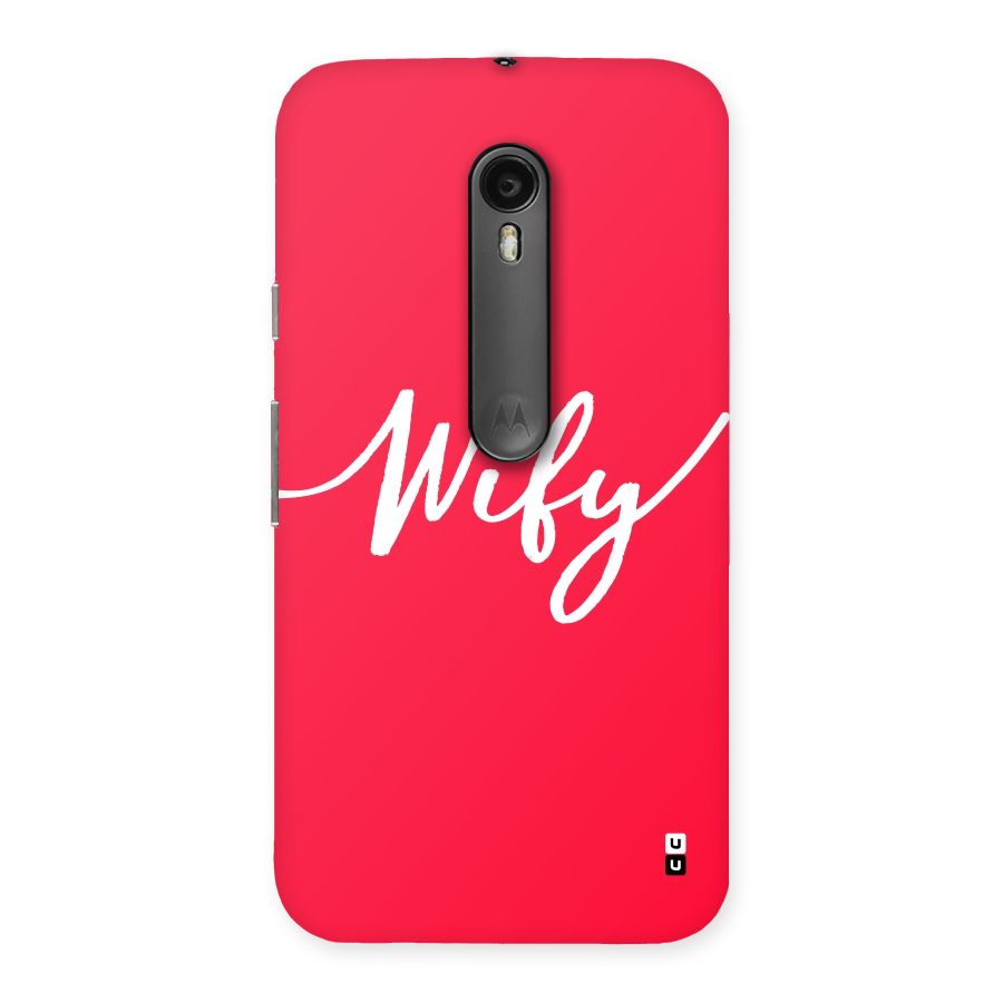 Wify Back Case for Moto G Turbo