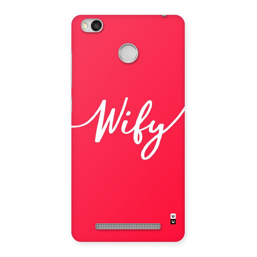 Wify Back Case for Redmi 3S Prime