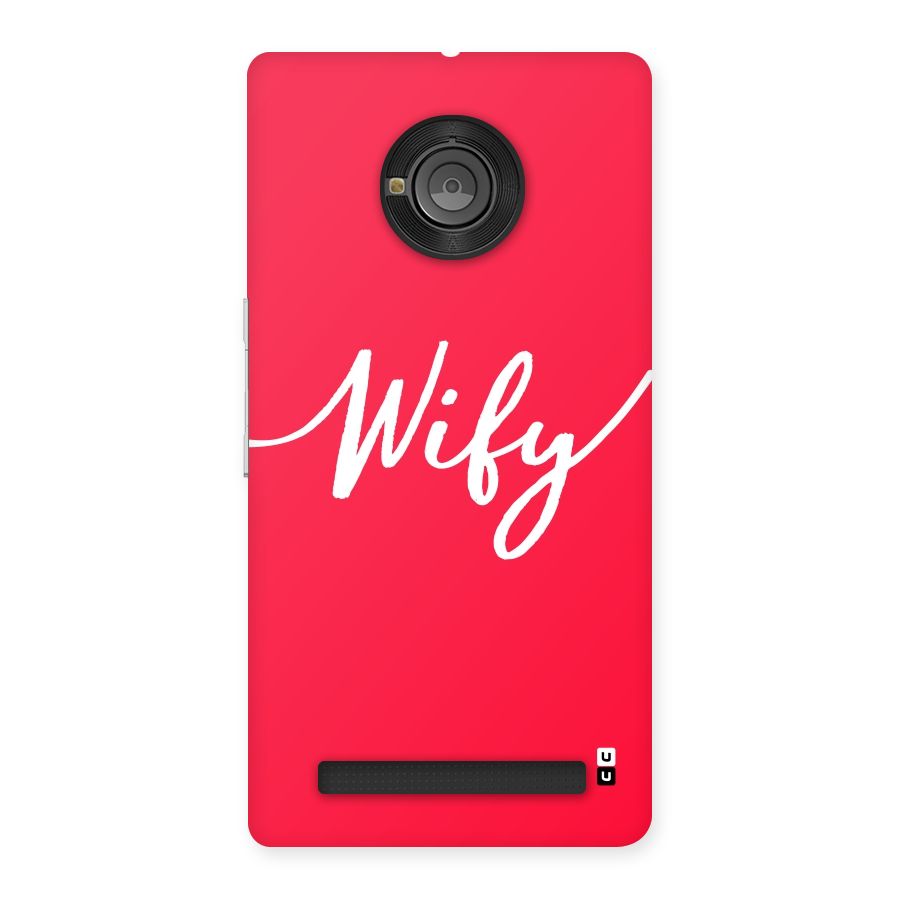 Wify Back Case for Yu Yunique