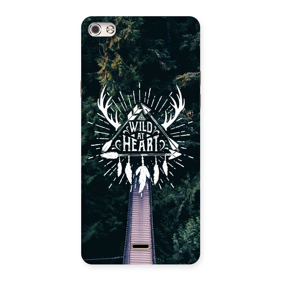 Wild Heart Back Case for Micromax Canvas Silver 5