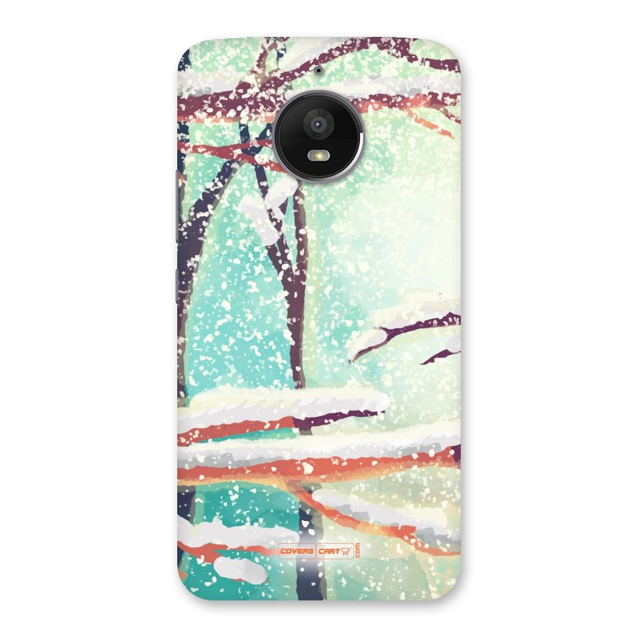 Winter Season Back Case for Moto E4 Plus