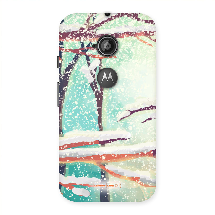Winter Season Back Case for Moto E 2nd Gen