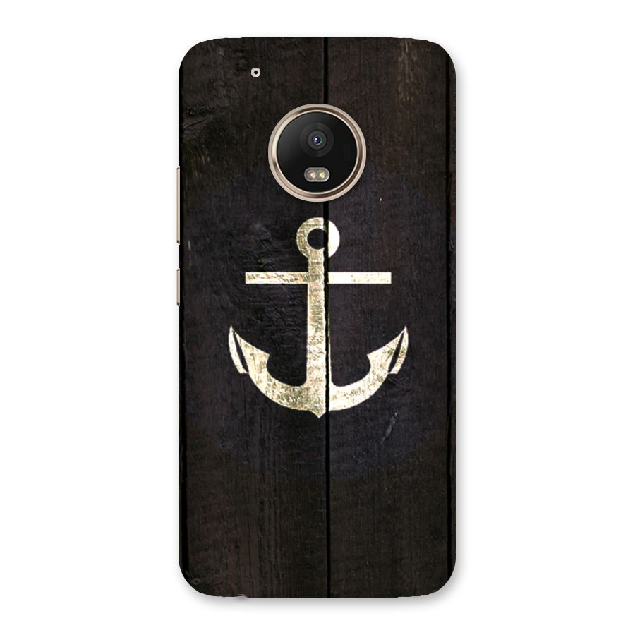 Wood Anchor Back Case for Moto G5 Plus