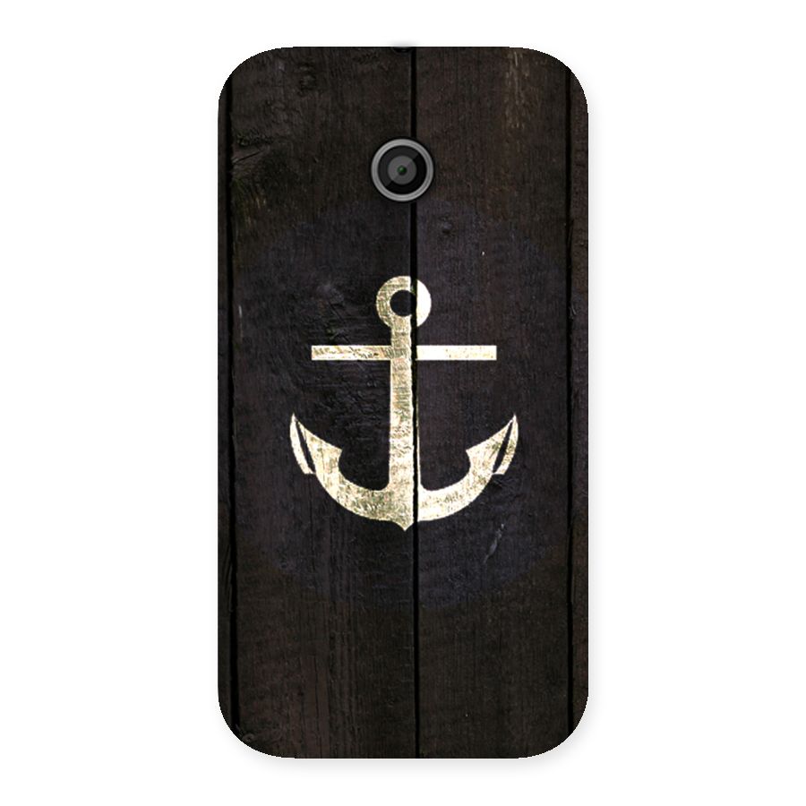 Wood Anchor Back Case for Moto E