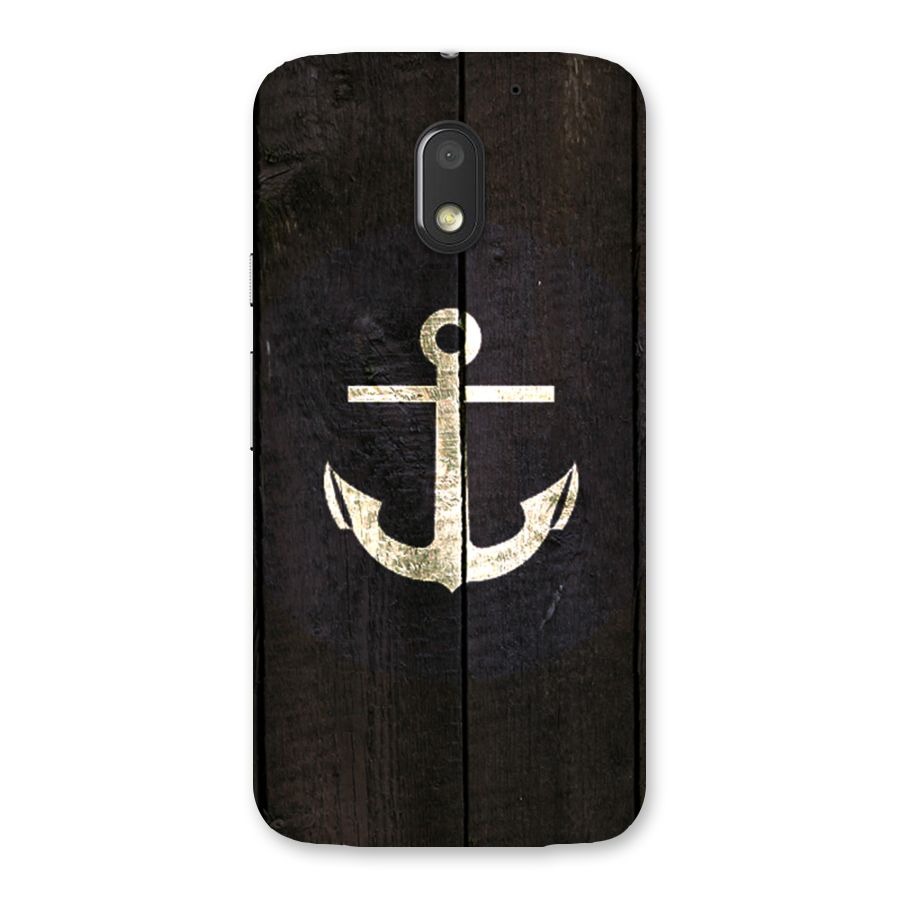 Wood Anchor Back Case for Moto E3 Power