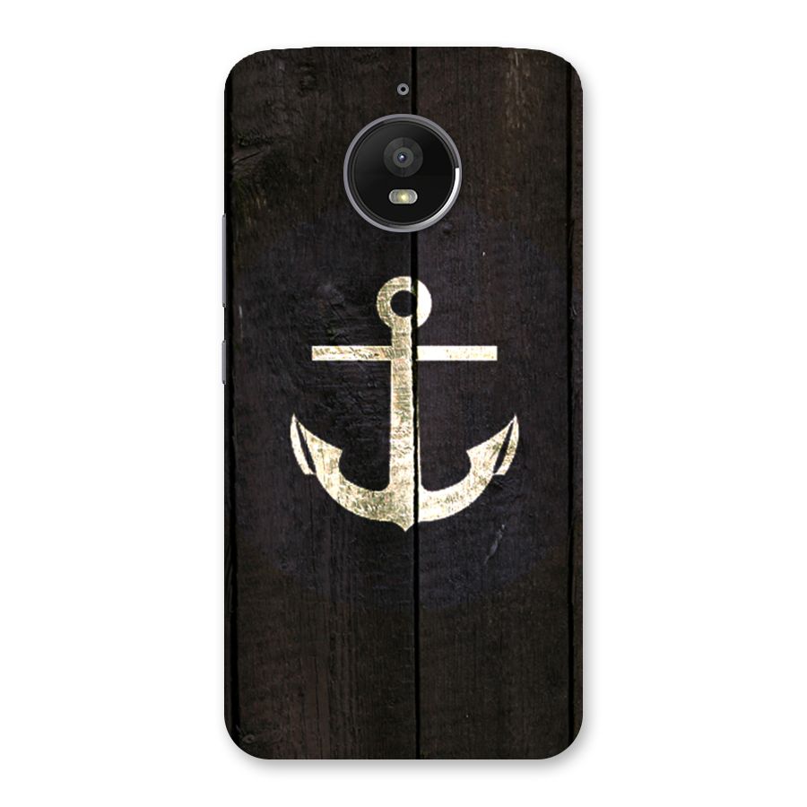 Wood Anchor Back Case for Moto E4 Plus
