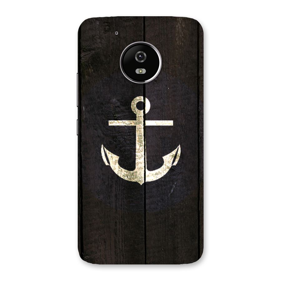 Wood Anchor Back Case for Moto G5