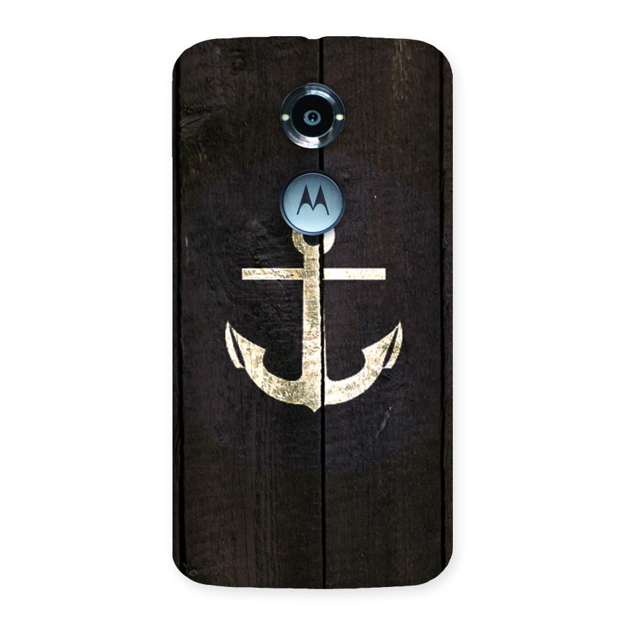 Wood Anchor Back Case for Moto X 2nd Gen