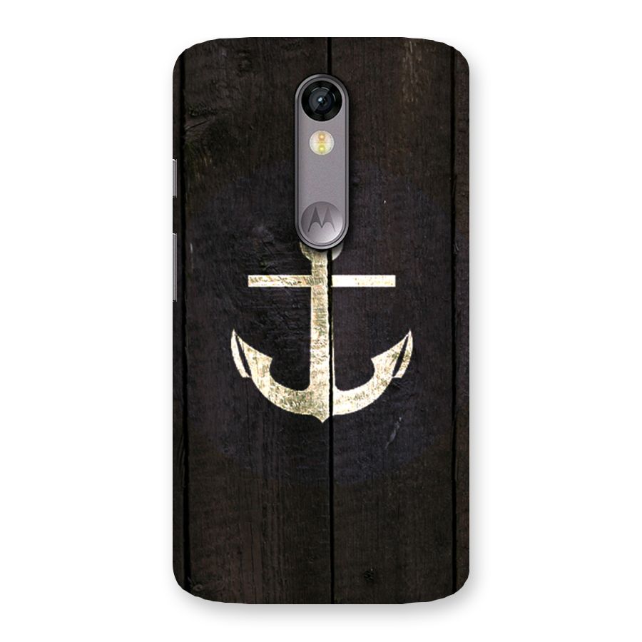 Wood Anchor Back Case for Moto X Force