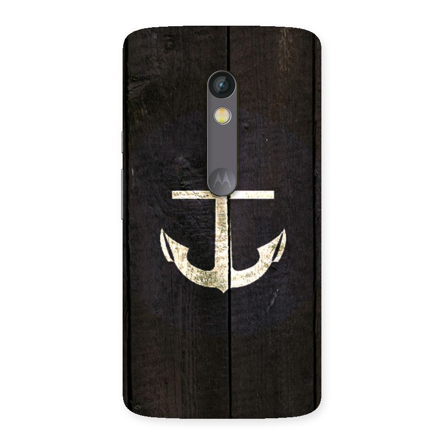 Wood Anchor Back Case for Moto X Play