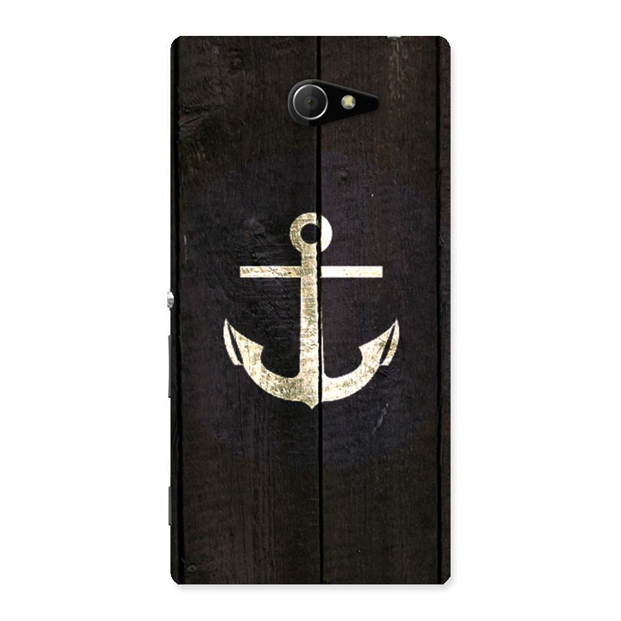 Wood Anchor Back Case for Sony Xperia M2
