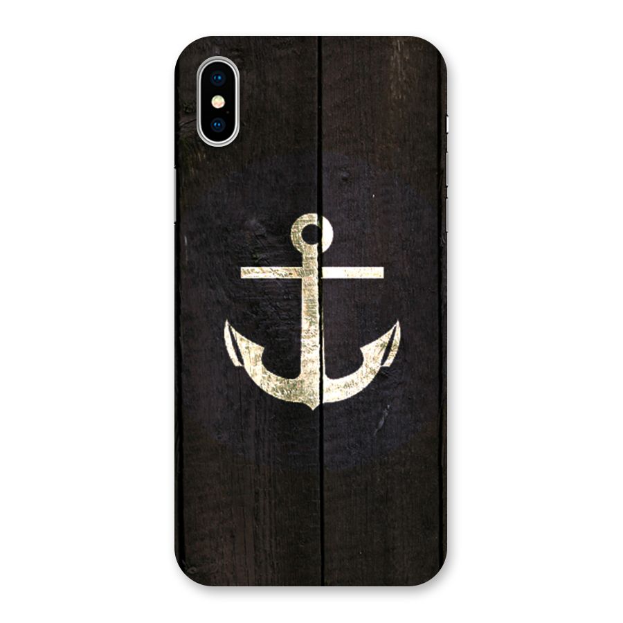 Wood Anchor Back Case for iPhone X