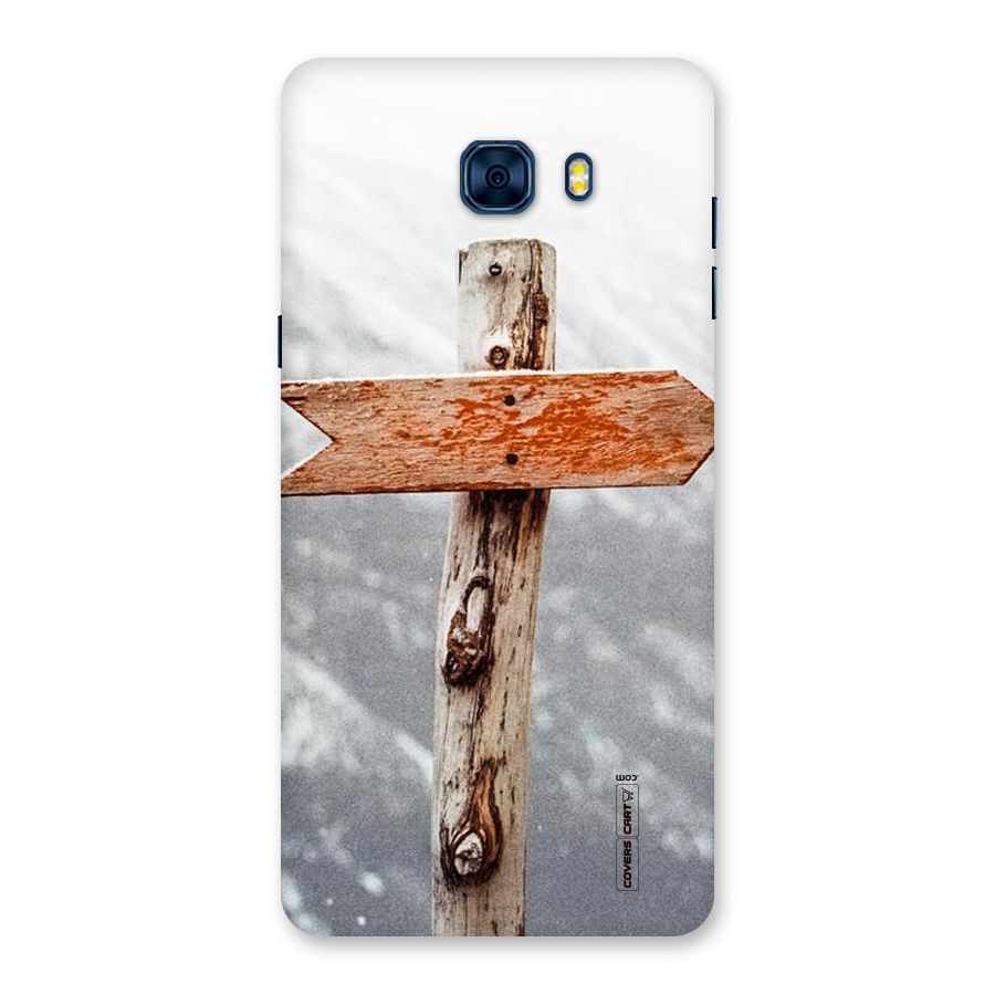 Wood And Snow Back Case for Galaxy C7 Pro