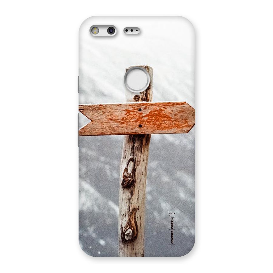 Wood And Snow Back Case for Google Pixel