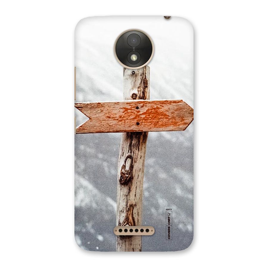 Wood And Snow Back Case for Moto C Plus