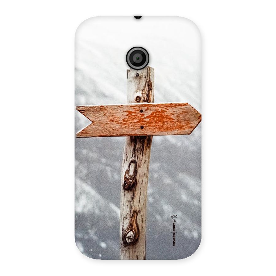 Wood And Snow Back Case for Moto E